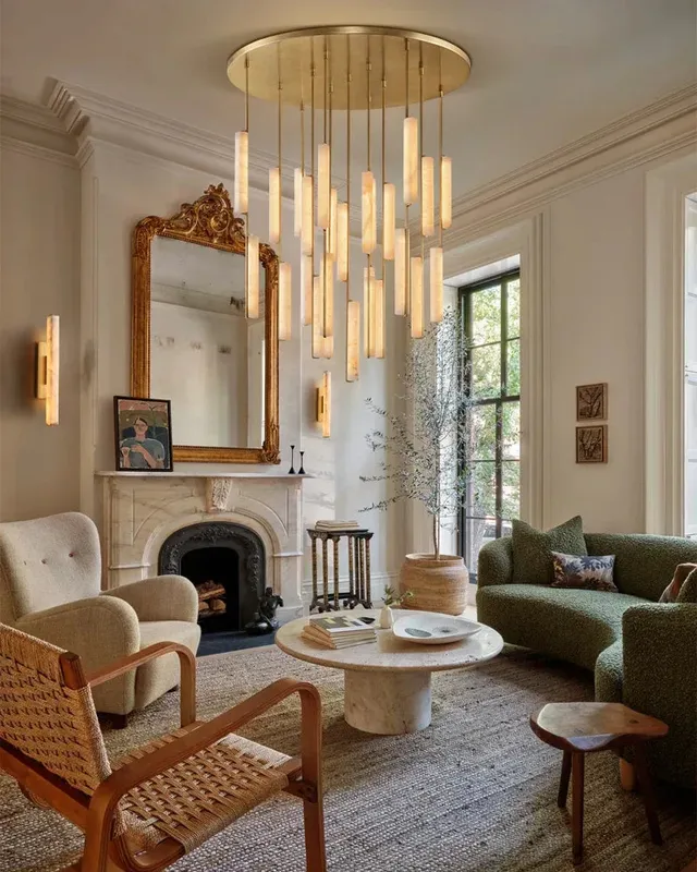 LightsStory Valence Alabaster Dome Pendant Light - Statement Linear — LightsStory LED Linear Lights  