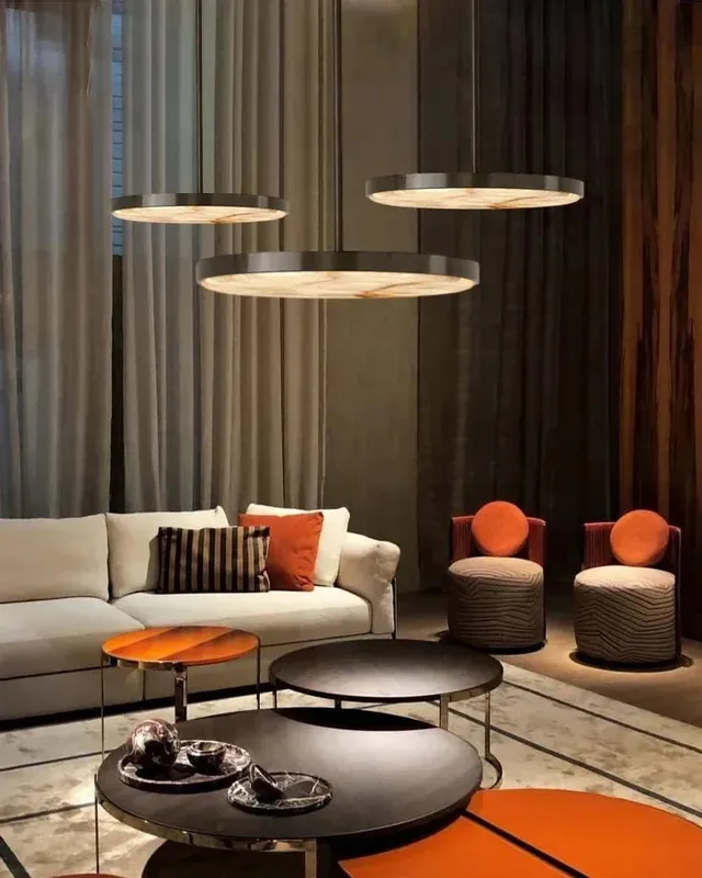 Knokke Alabaster Dome Pendant Light - Statement Matte Black - Small — LightsStory LED Pendant Lights  