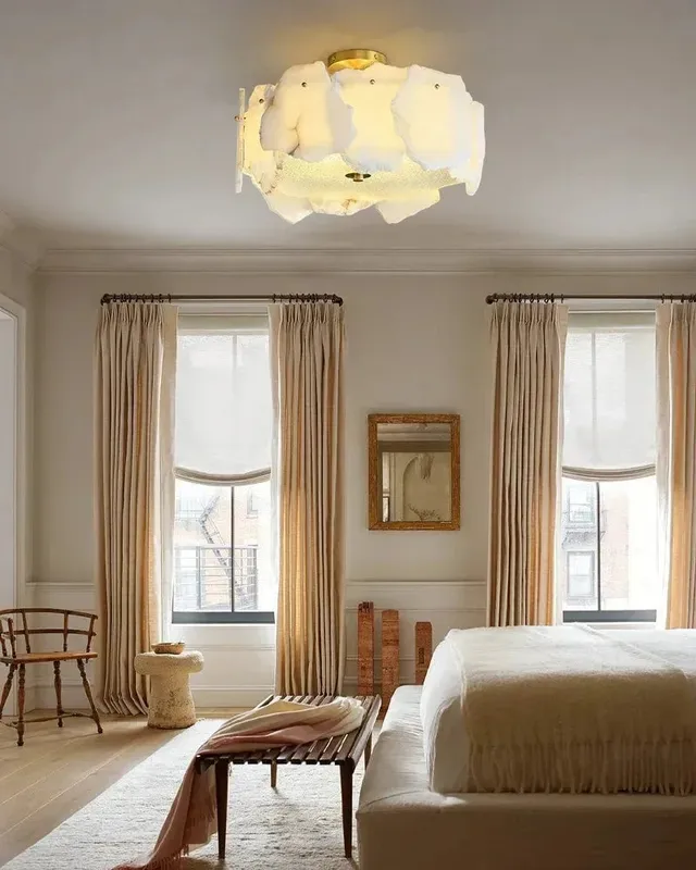 LightsStory Alabaster Ripple Wave Ceiling Light - Lux Gold - Small — LightsStory LED Ceiling Lights  