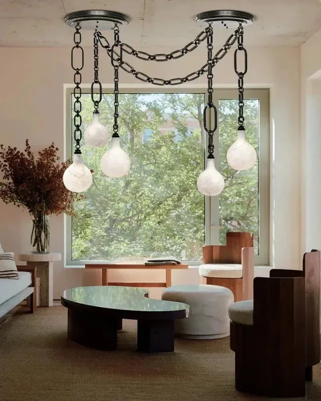 LightsStory Ethereal Alabaster Cluster Pendant Light - Iconic Round — LightsStory LED Pendant Lights  