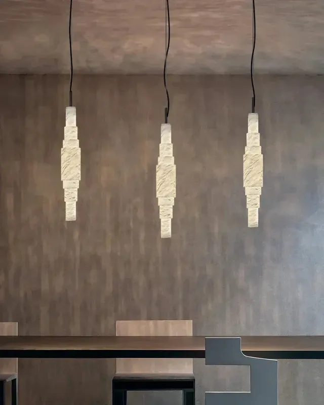 LightsStory Ethereal Alabaster Pendant Light - Serene Linear Cluster — LightsStory LED Linear Lights  