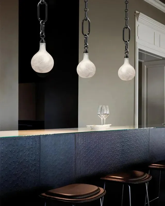 LightsStory Ethereal Alabaster Cluster Pendant Light - Round Small — LightsStory LED Pendant Lights  
