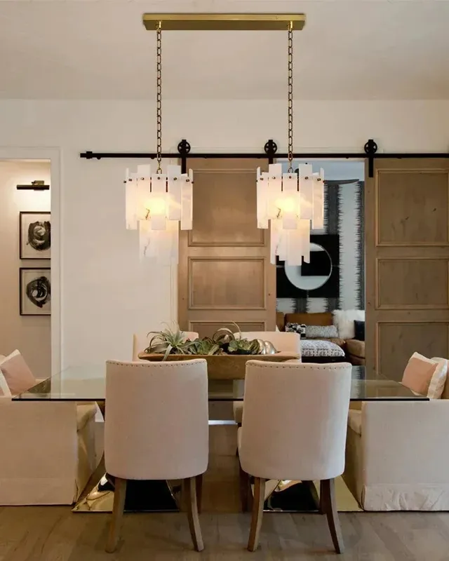 LightsStory Alabaster Cluster Pendant Light - Statement Heritage Brass — LightsStory LED Pendant Lights  