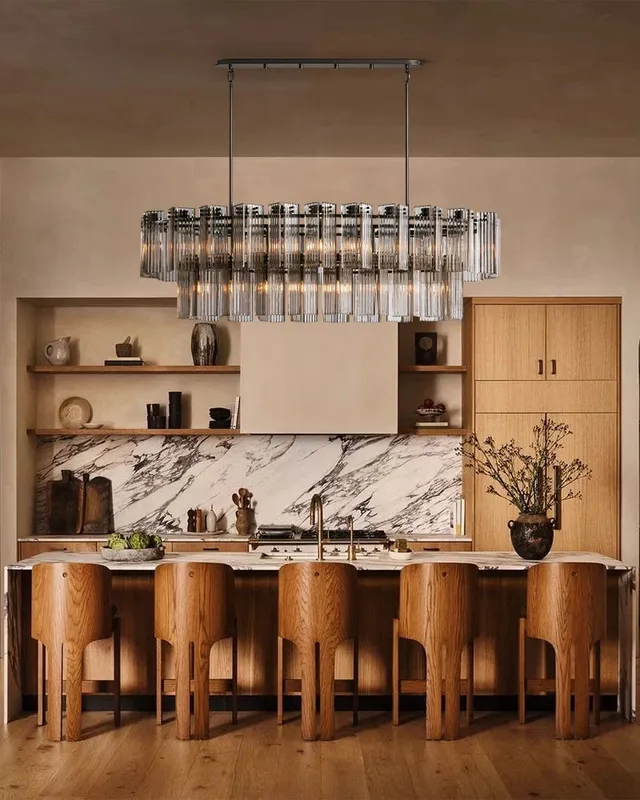 LightsStory Timeless Rectangular Tier Pendant Light - Smoky Glass — LightsStory LED Linear Lights  