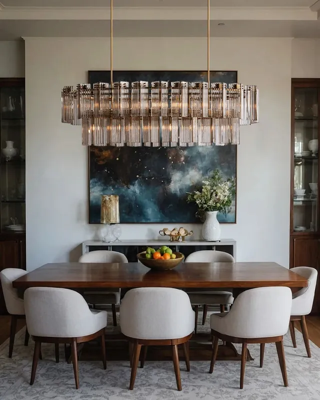 Saint-Cirq Statement Rectangular Chandelier - Smoky Glass - 2-Tier — LightsStory LED Linear Lights  