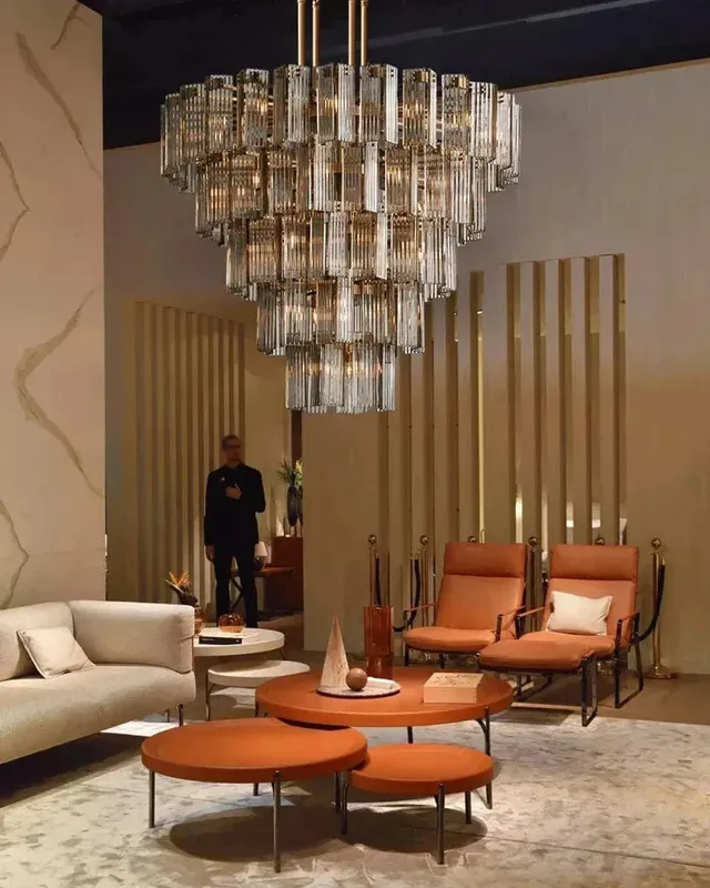 LightsStory Statement Round Pendant Light - Smoky Reeded Glass - XL — LightsStory LED Pendant Lights  