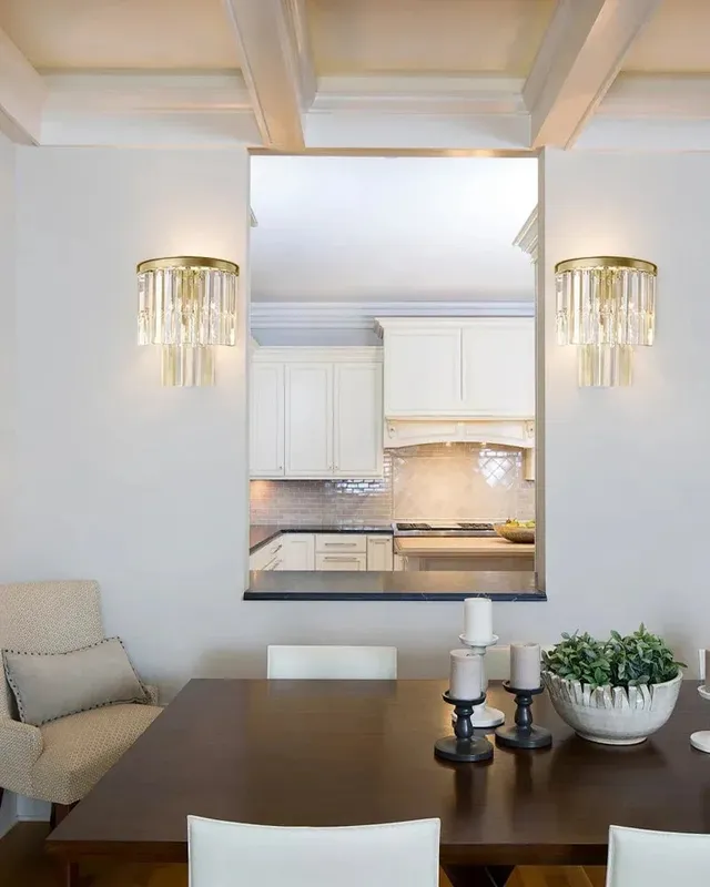 Deauville K9 Crystal Statement Wall Sconce - Lux Gold - Triple Tier — LightsStory LED Pendant Lights  