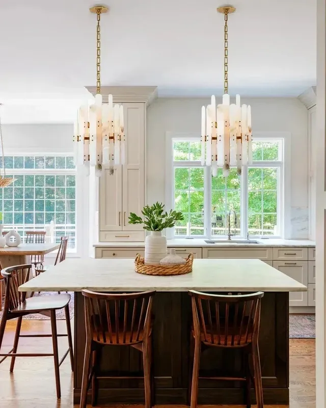 LightsStory Sculptural Alabaster Pendant Light - Statement Multi-Tier — LightsStory LED Pendant Lights  