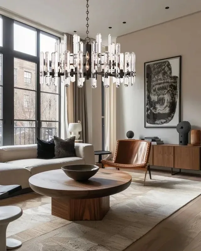 LightsStory Geometric Crystal Chandelier - Statement Matte Black XL — LightsStory LED Pendant Lights  