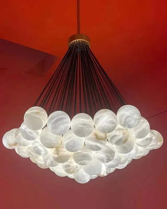 LightsStory Ethereal Alabaster Globe Cluster Pendant Light - Large — LightsStory LED Pendant Lights  