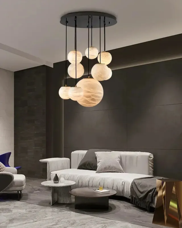 LightsStory Alabaster Globe Pendant Light - Iconic Cascading Cluster — LightsStory LED Pendant Lights  