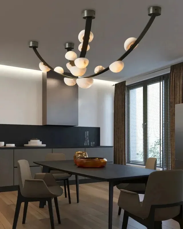 LightsStory Alabaster Globe Pendant Light - Statement Linear Design — LightsStory LED Linear Lights  