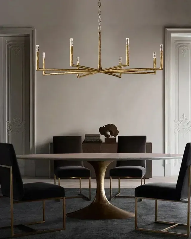 LightsStory Statement Chandelier - Hand Hammered Iron - Round & Rect — LightsStory LED Pendant Lights  