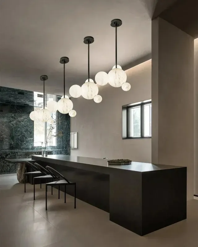 LightsStory Alabaster Globe Pendant Light - Heritage Brass - Medium — LightsStory LED Pendant Lights  