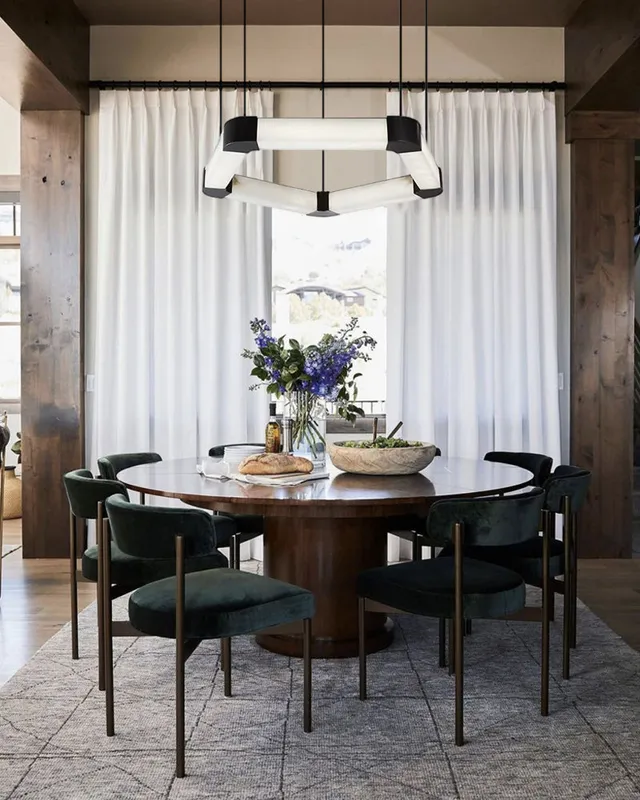 LightsStory Lux Alabaster Square Loop Chandelier - Signature Black — LightsStory LED Pendant Lights  