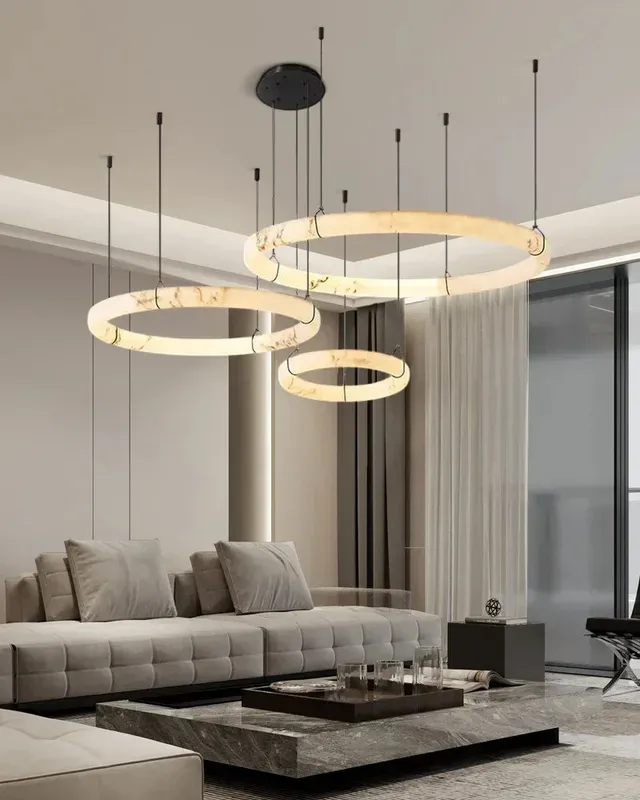 LightsStory Alabaster Round Pendant Light - Statement Matte Black — LightsStory LED Pendant Lights  