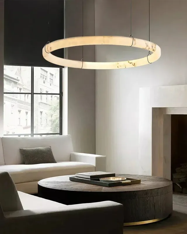 LightsStory Alabaster Statement Pendant Light - Round - Matte Black — LightsStory LED Pendant Lights  