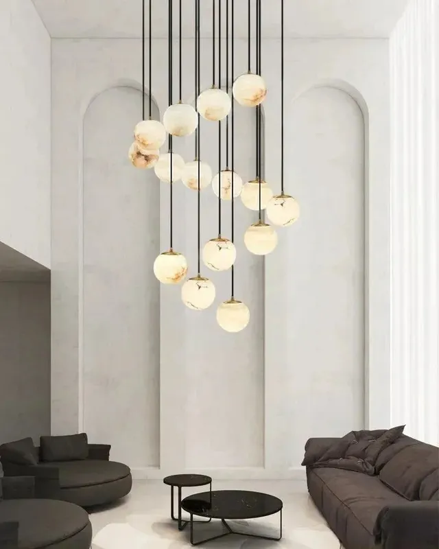 LightsStory Ethereal Alabaster Dome Pendant Light - Iconic Cluster — LightsStory LED Pendant Lights  