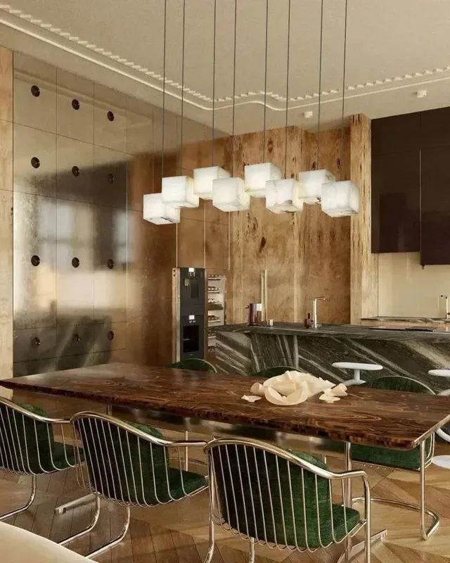 LightsStory Alabaster Square Cluster Pendant Light - Statement Linear — LightsStory LED Linear Lights  