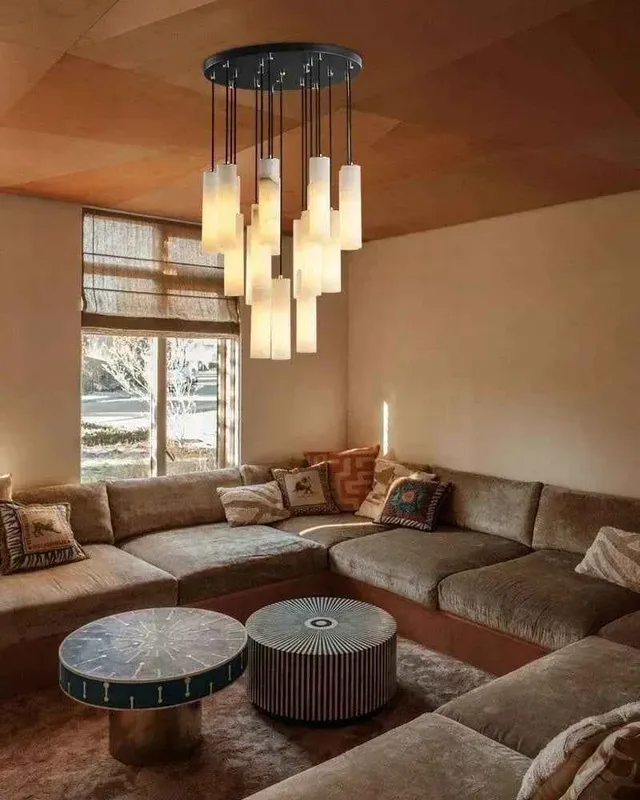 LightsStory Alabaster Statement Pendant Light - Linear Cylinder — LightsStory LED Linear Lights  