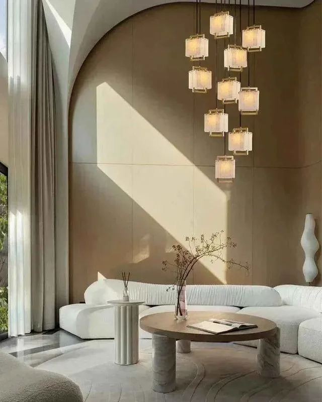 LightsStory Ethereal Square Cluster Pendant Light - Lux Alabaster — LightsStory LED Pendant Lights  