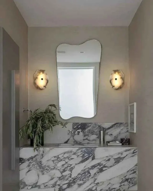 LightsStory Geometric Alabaster Wall Sconce - Serene White - Small — LightsStory LED Wall Lights  