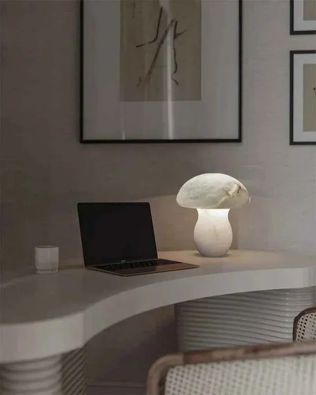 LightsStory Ethereal Alabaster Table Lamp - Serene Round White Small — LightsStory LED General Lighting  