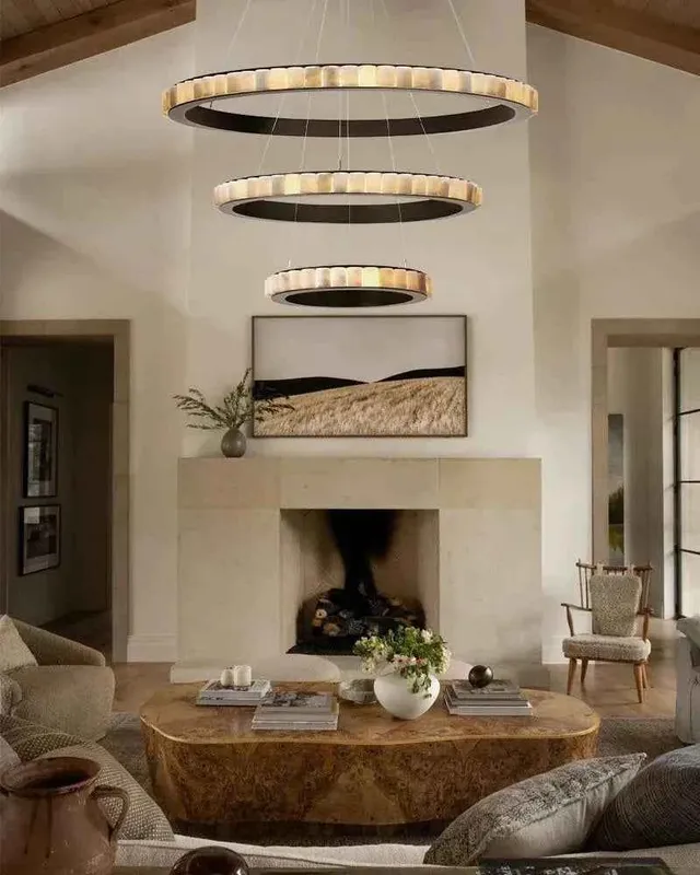 LightsStory Alabaster Ring Statement Chandelier - Multi-Tier — LightsStory LED Linear Lights  