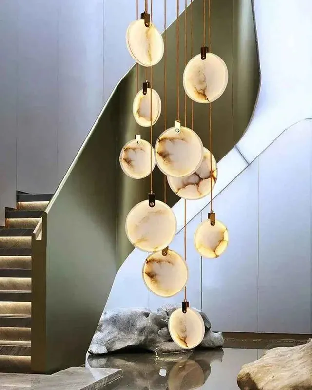 LightsStory Alabaster Round Pendant Light - Timeless Geometric Lux — LightsStory LED Pendant Lights  