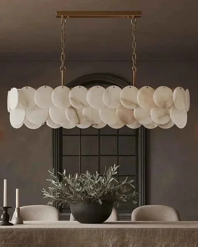 LightsStory Ethereal Alabaster Statement Chandelier - Serene White — LightsStory LED Linear Lights  