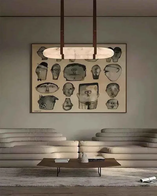 LightsStory Alabaster Statement Pendant Light - Oval - Serene White — LightsStory LED Linear Lights  