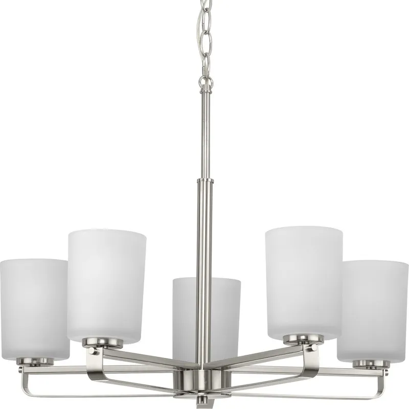 League Collection Five-Light Etched Glass Chandelier Light — Progress Lighting LED Landscape Lights  