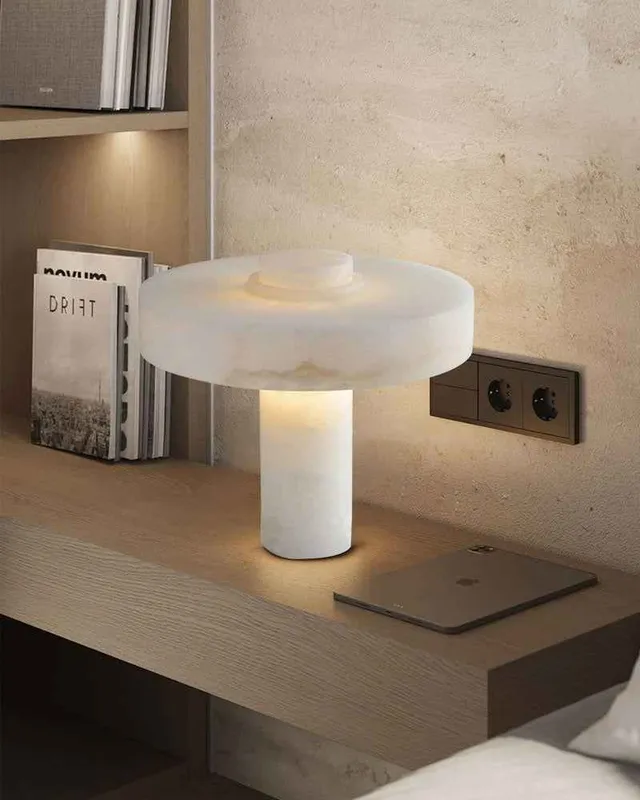 LightsStory Alabaster Dome Table Lamp - Bespoke Honed Stone - Small — LightsStory LED General Lighting  