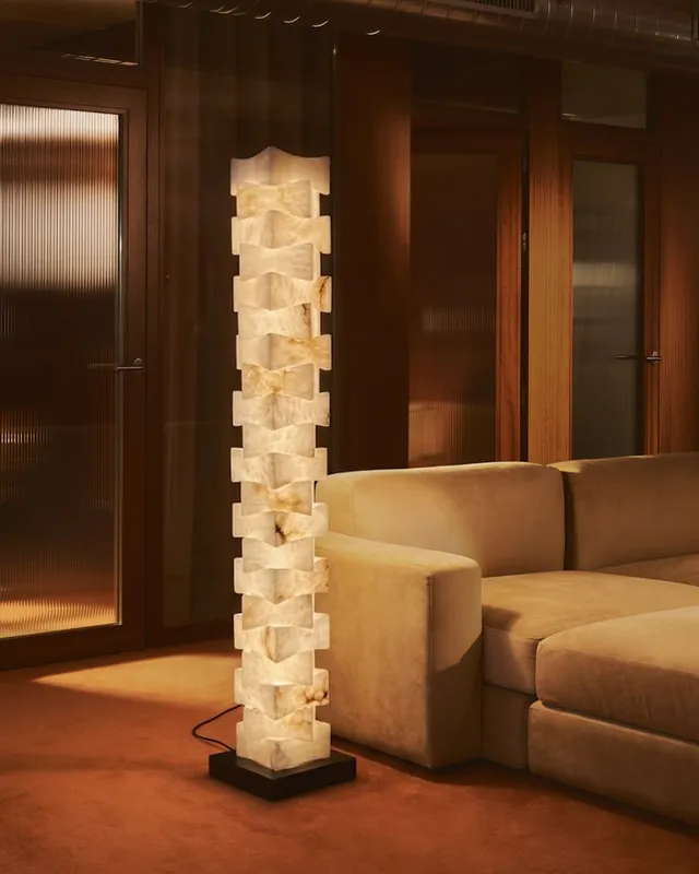 LightsStory Alabaster Linear Floor Lamp - Tall Statement Totem — LightsStory LED Linear Lights  