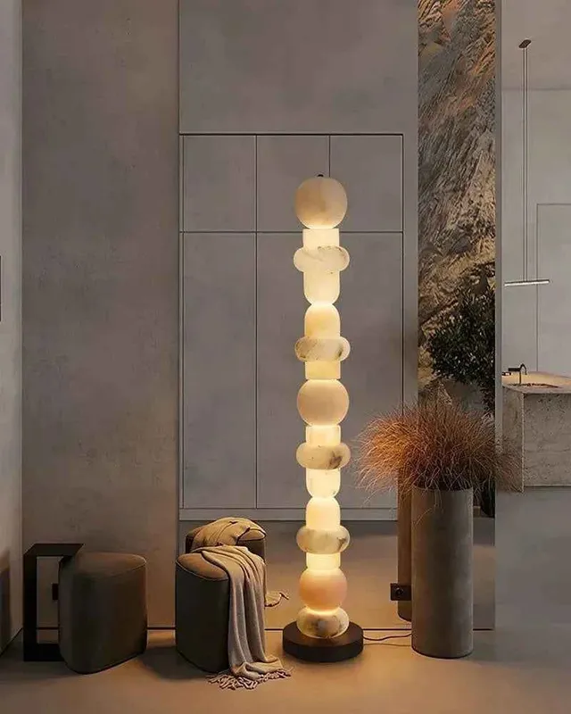 LightsStory Alabaster Globe Floor Lamp - Heritage Brass Tall Statement — LightsStory LED General Lighting  