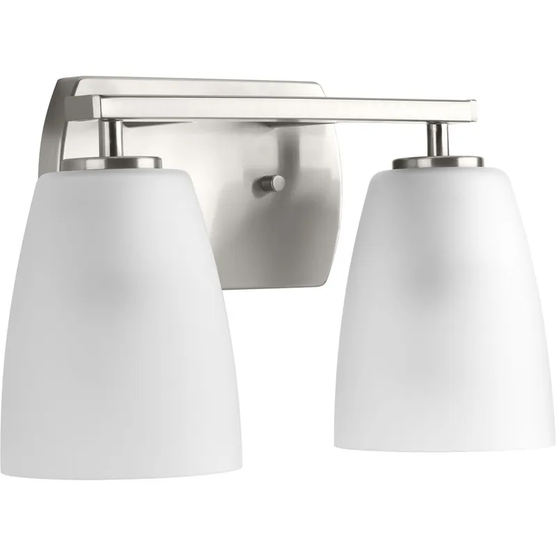 Leap Collection Two-Light Etched Glass Bath Vanity Light — Progress Lighting LED Wall Lights  