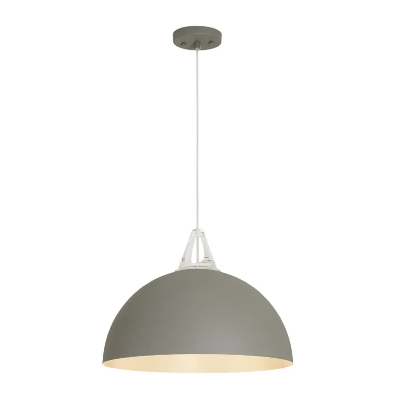 Scandinavian Colored Wide Metal Dome Kitchen Pendant Light — LightFixturesUSA LED Pendant Lights 60.0W 