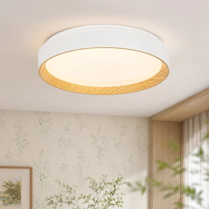 Scandinavian 5CCT Dimmable LED Round Flush Mount Light — LightFixturesUSA LED Ceiling Lights 24.0W 2700K