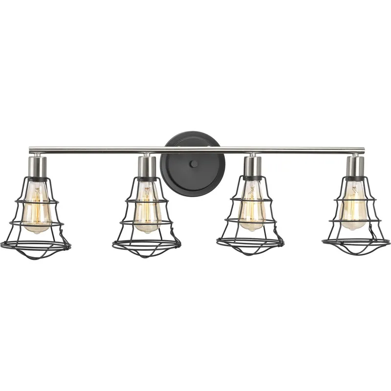 Gauge Collection Four-Light Bath Vanity Light — Progress Lighting LED Wall Lights  