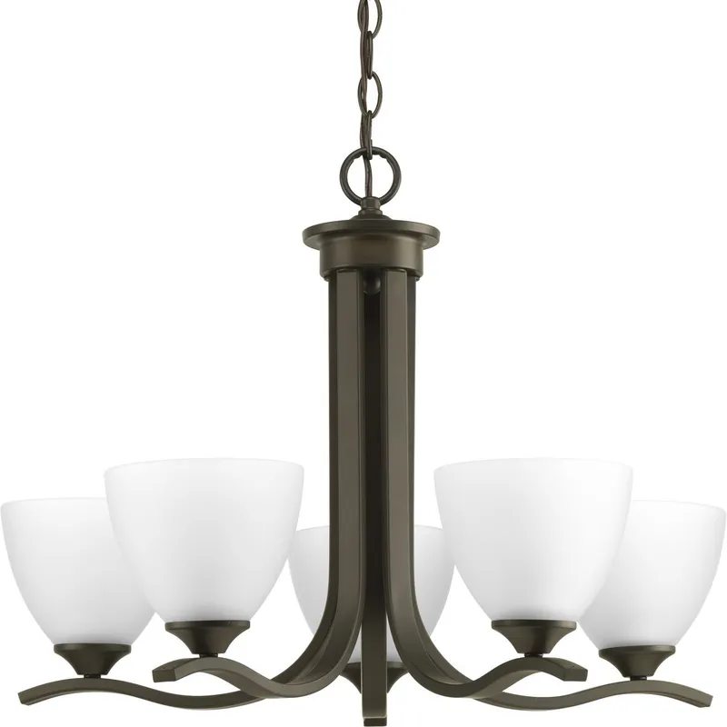 Laird Collection Five-Light Etched Glass Chandelier Light — Progress Lighting LED Landscape Lights  