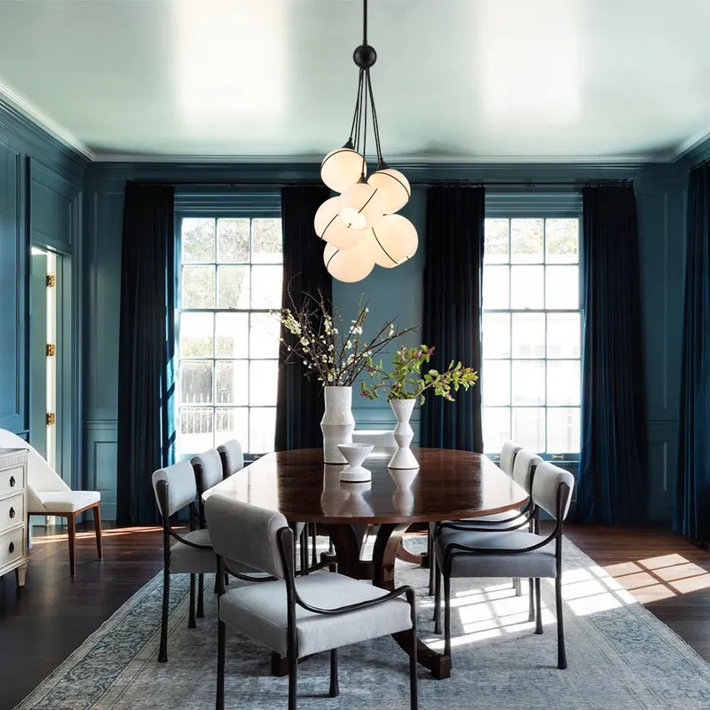 (OpenBox) Statement Shine Opal Glass Globe Cluster Chandelier — LightFixturesUSA LED Pendant Lights 40.0W 