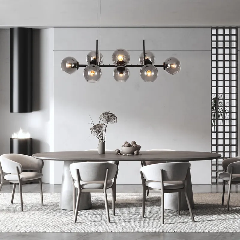 (OpenBox) Modern Mid-Century Globe Kitchen Island Pendant Light — LightFixturesUSA LED Pendant Lights 40.0W 