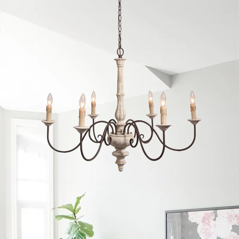 (OpenBox) Candle Style Shabby Chic Chandelier — LightFixturesUSA LED Pendant Lights 40.0W 