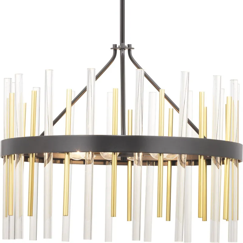 Orrizo Collection Six-Light Clear Glass Chandelier Light — Progress Lighting LED Landscape Lights  