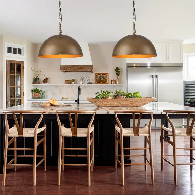 (OpenBox) Oversized Vintage Bronze Metal Dome Pendant Light — LightFixturesUSA LED Pendant Lights 60.0W 