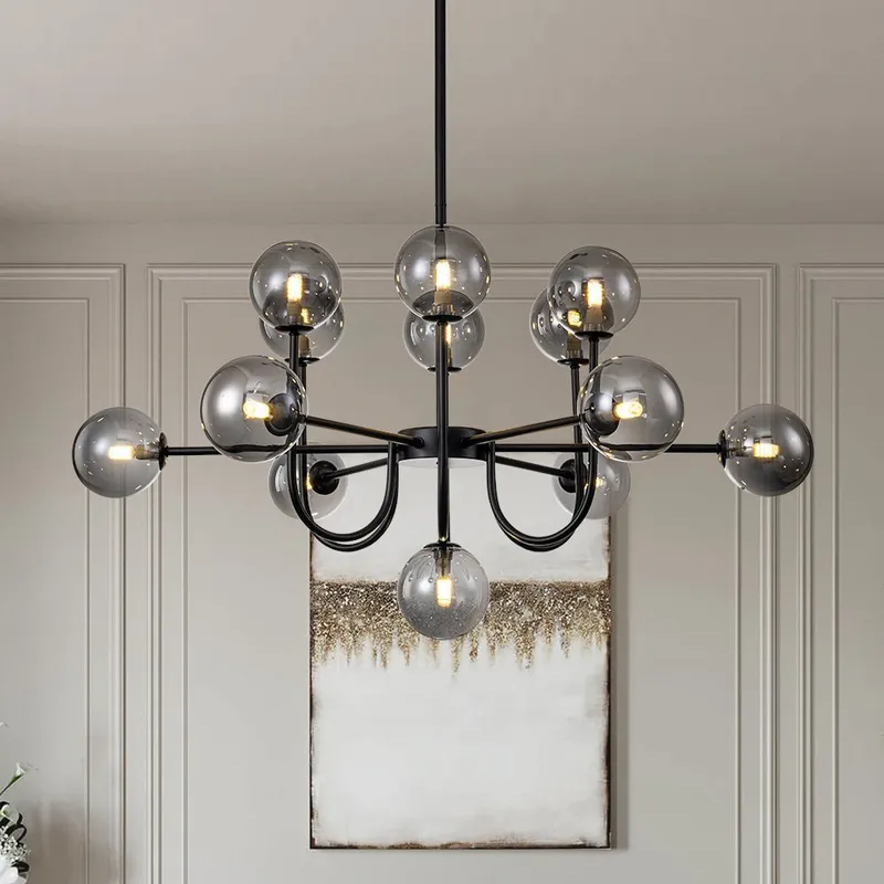 (OpenBox) Glam 13-Light Sputnik Glass Globe Bubble Chandelier — LightFixturesUSA LED Pendant Lights 25.0W 