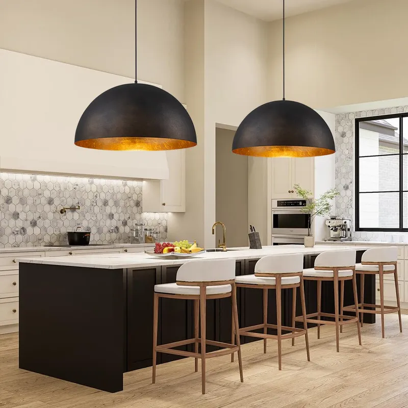 (OpenBox) Industrial Oversized Large Metal Dome Pendant Light — LightFixturesUSA LED Pendant Lights 40.0W 