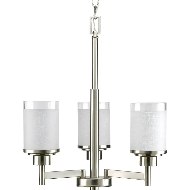 Alexa Collection Three-Light With Clear Edge Glass Chandelier Light — Progress Lighting LED Landscape Lights  