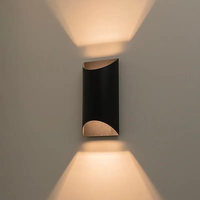 IP54 Up and Down Black Tunnel LED Outdoor Wall Lamp — LightFixturesUSA LED Wall Lights 12.0W 3000K