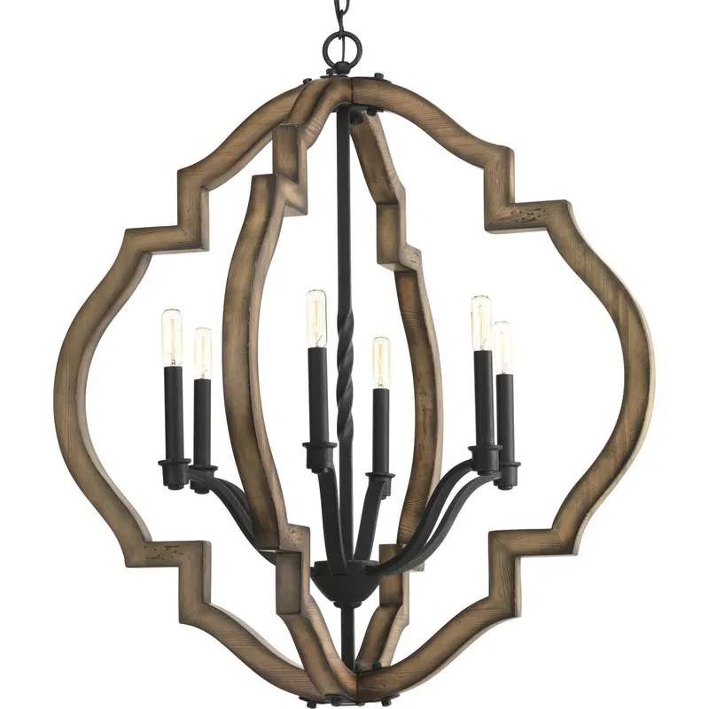 Spicewood Collection Six-Light Chandelier Light — Progress Lighting LED Landscape Lights  
